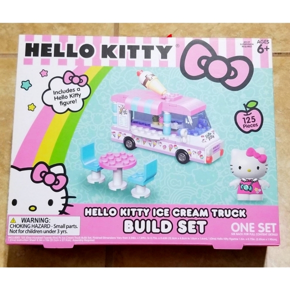 Sanrio Hello Kitty Ice Cream Truck 125pc Build Set with Hello Kitty Figure - Picture 1 of 2